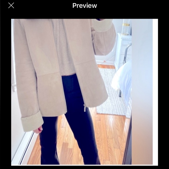 Mother Timber Cuffed Faux Suede/Sherpa Jacket in color:Somewhere Out There Sz L - Picture 12 of 14